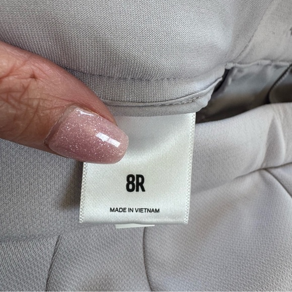 Express Lavender Scuba 3 Piece Pantsuit Oversized Blazer Trousers Skirt M 8 - Picture 12 of 16